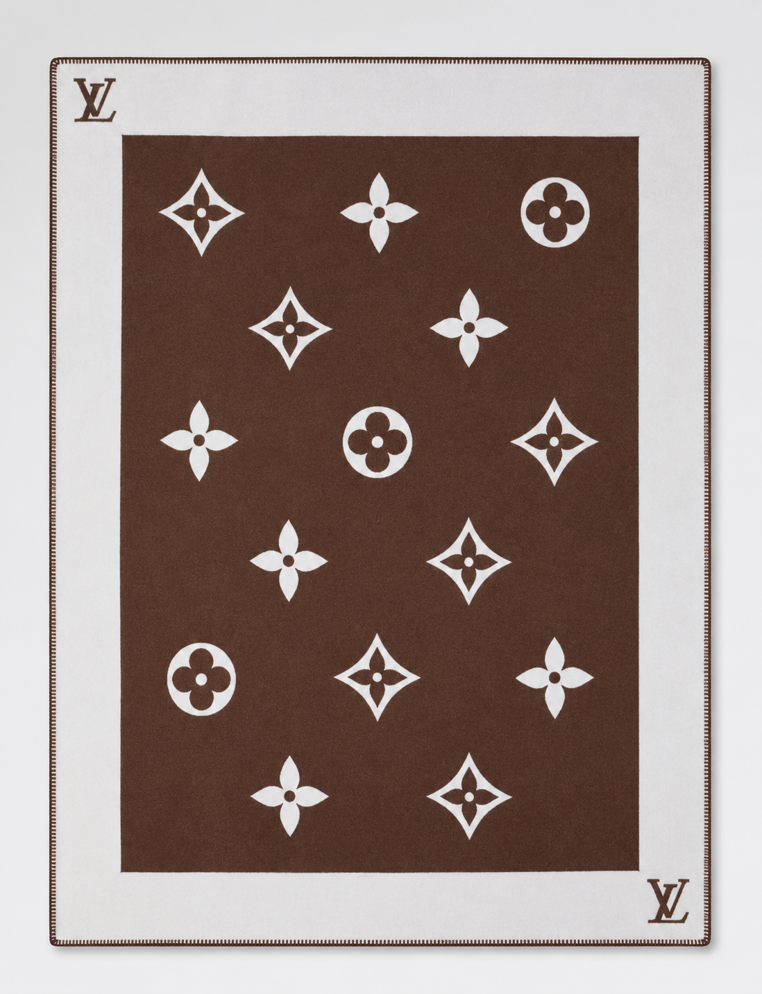 PLAID MONOGRAM BROWN