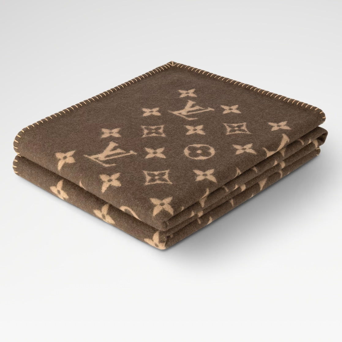 Kariertes Monogramm Braun