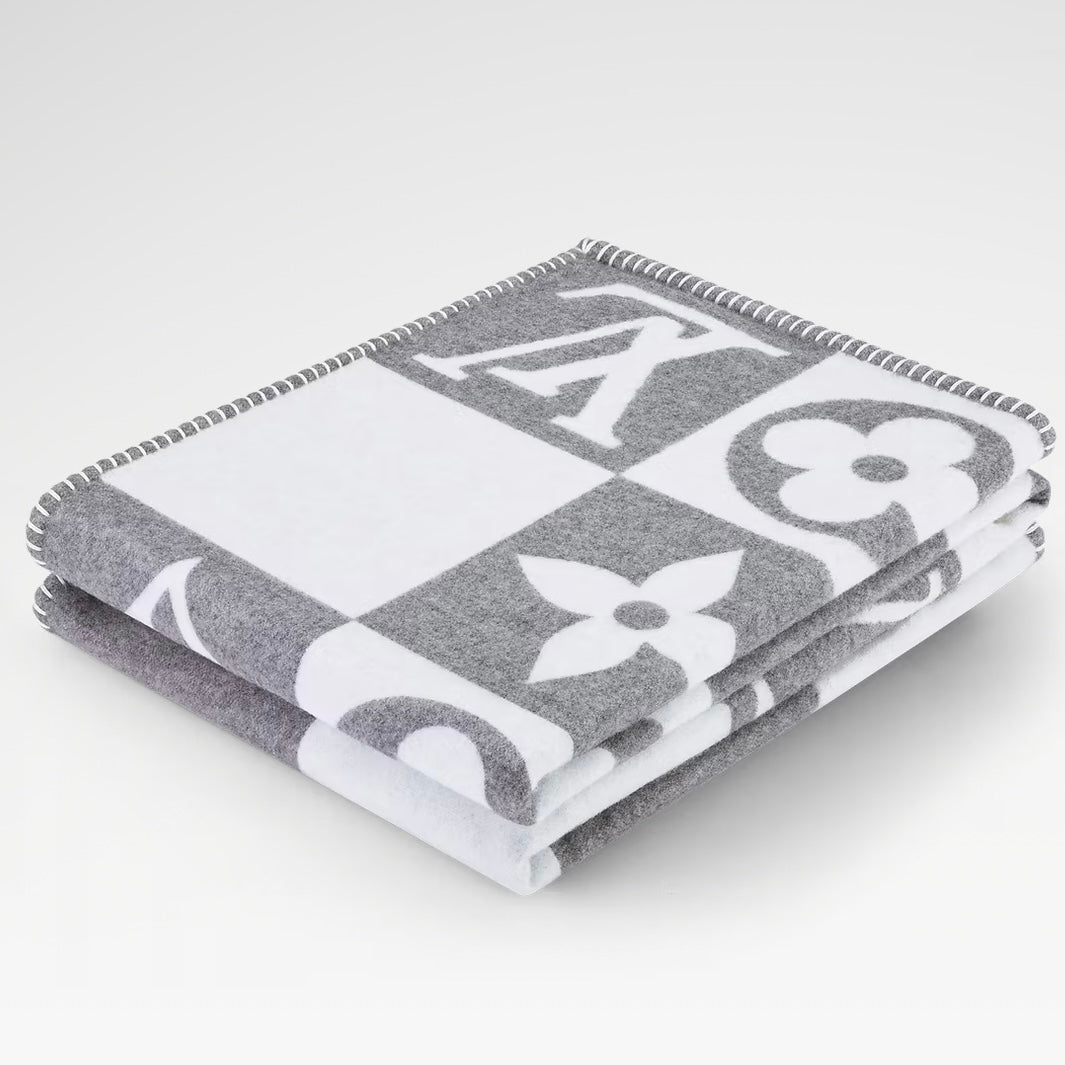 DECKE MONOGRAMM Grau
