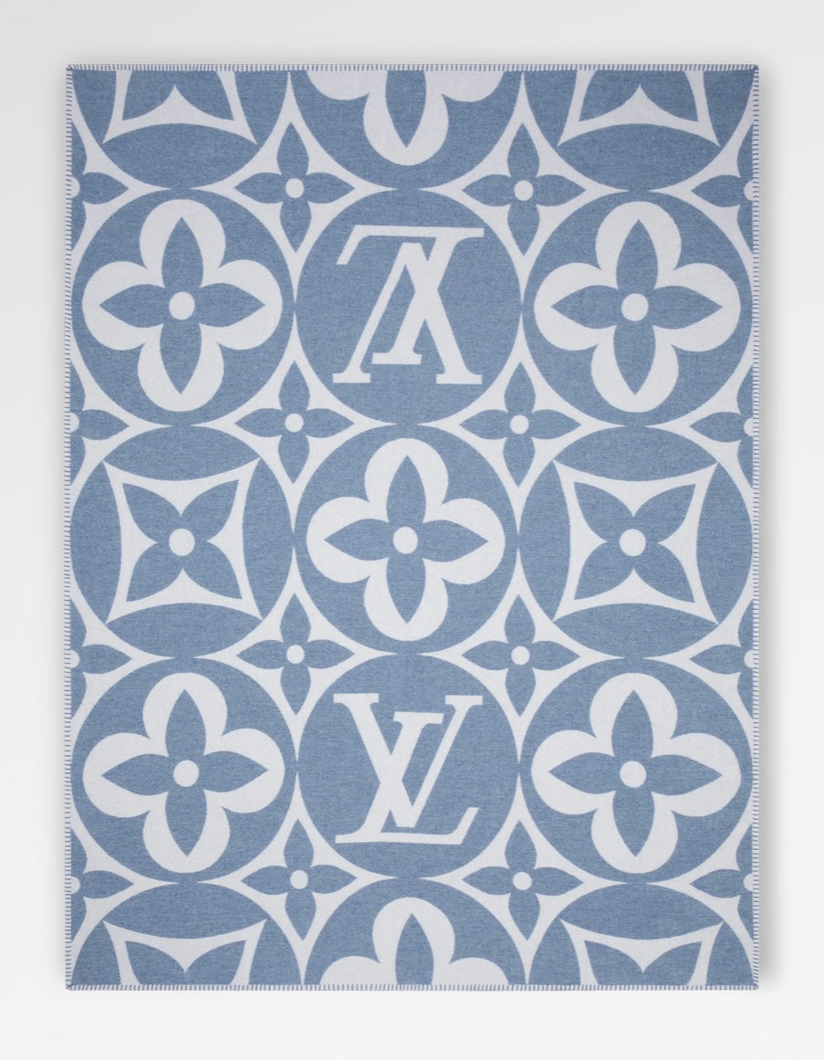 DECKE MONOGRAMM Blau