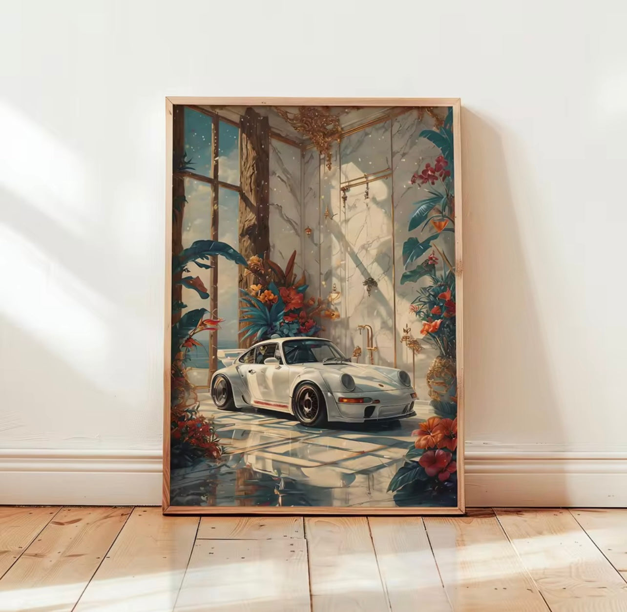 Porsche 911 Wandkunst RWB