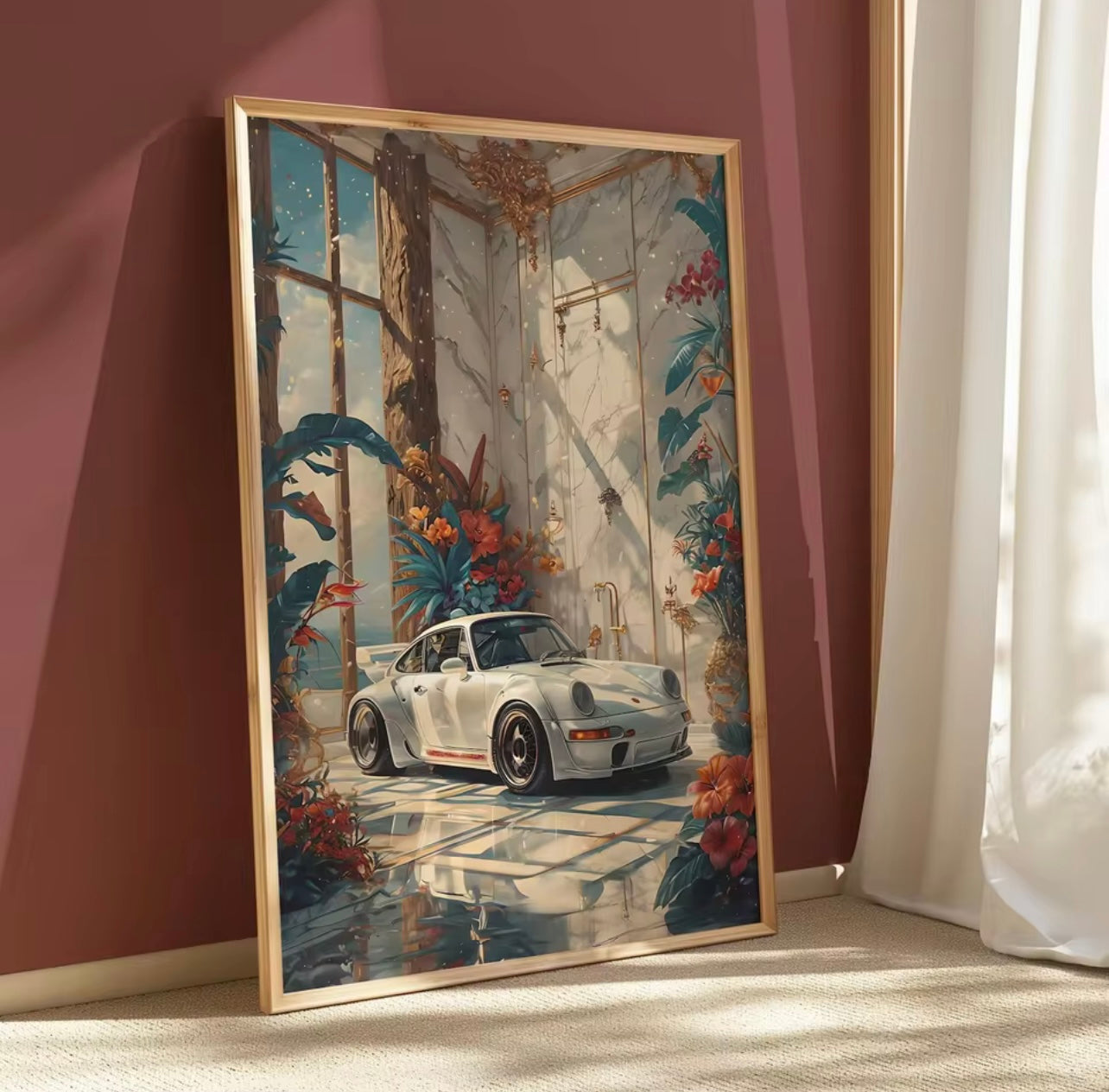 Porsche 911 Wandkunst RWB