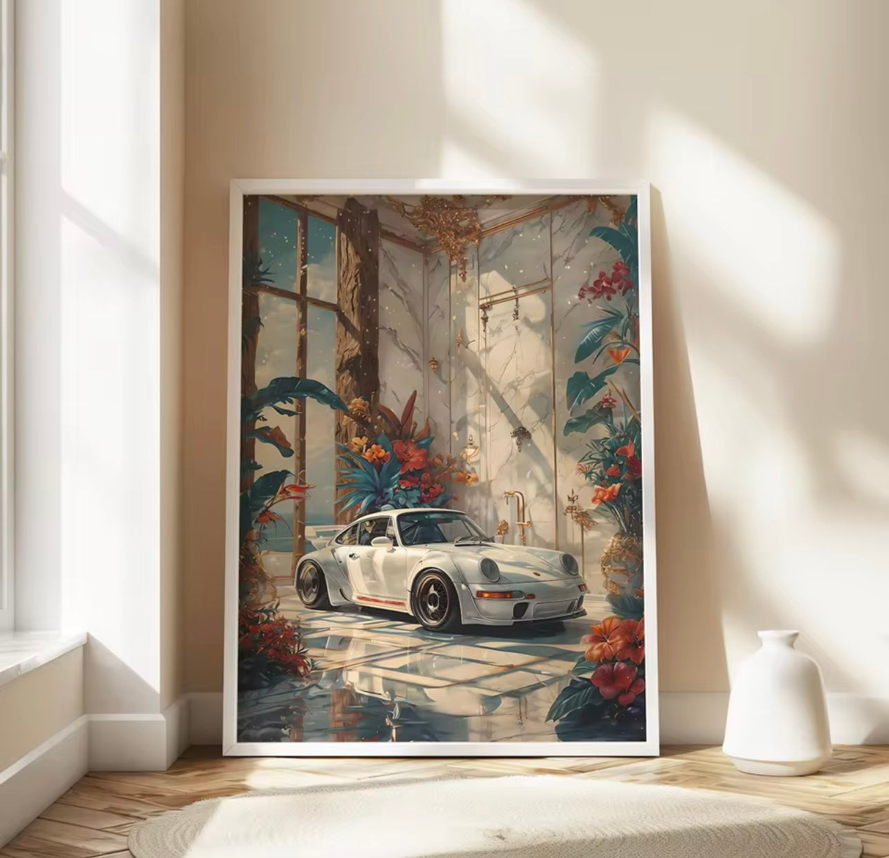 Porsche 911 Wandkunst RWB