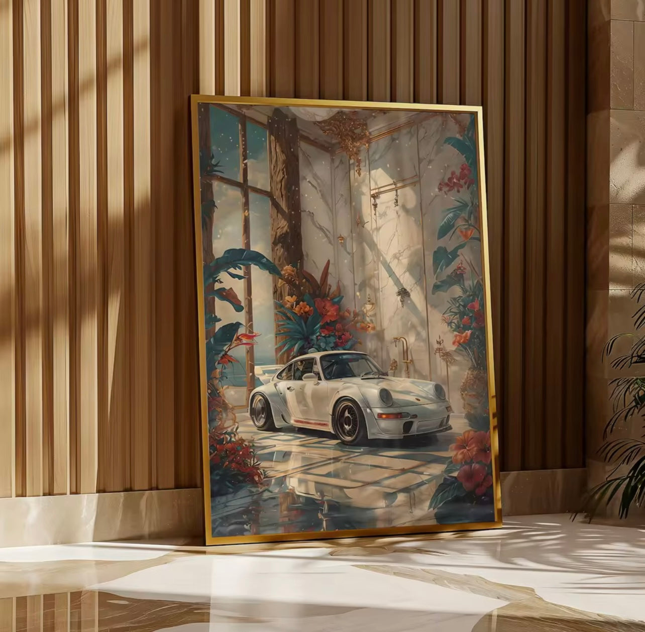 Porsche 911 Wandkunst RWB