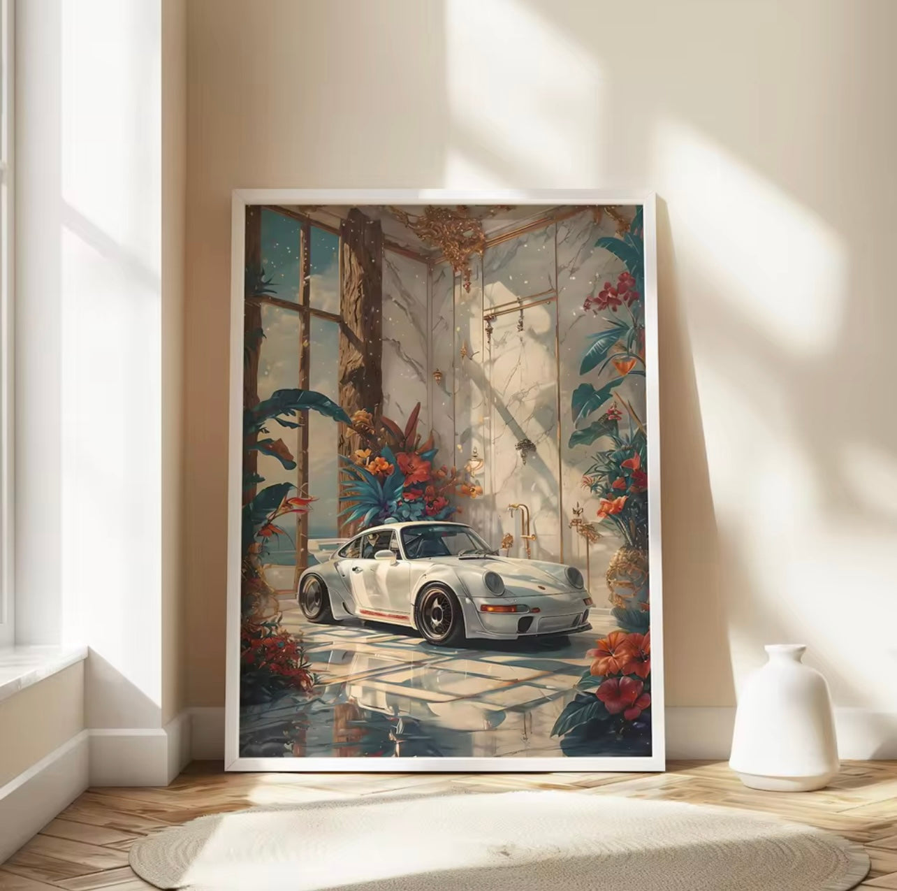 Porsche 911 Wandkunst RWB