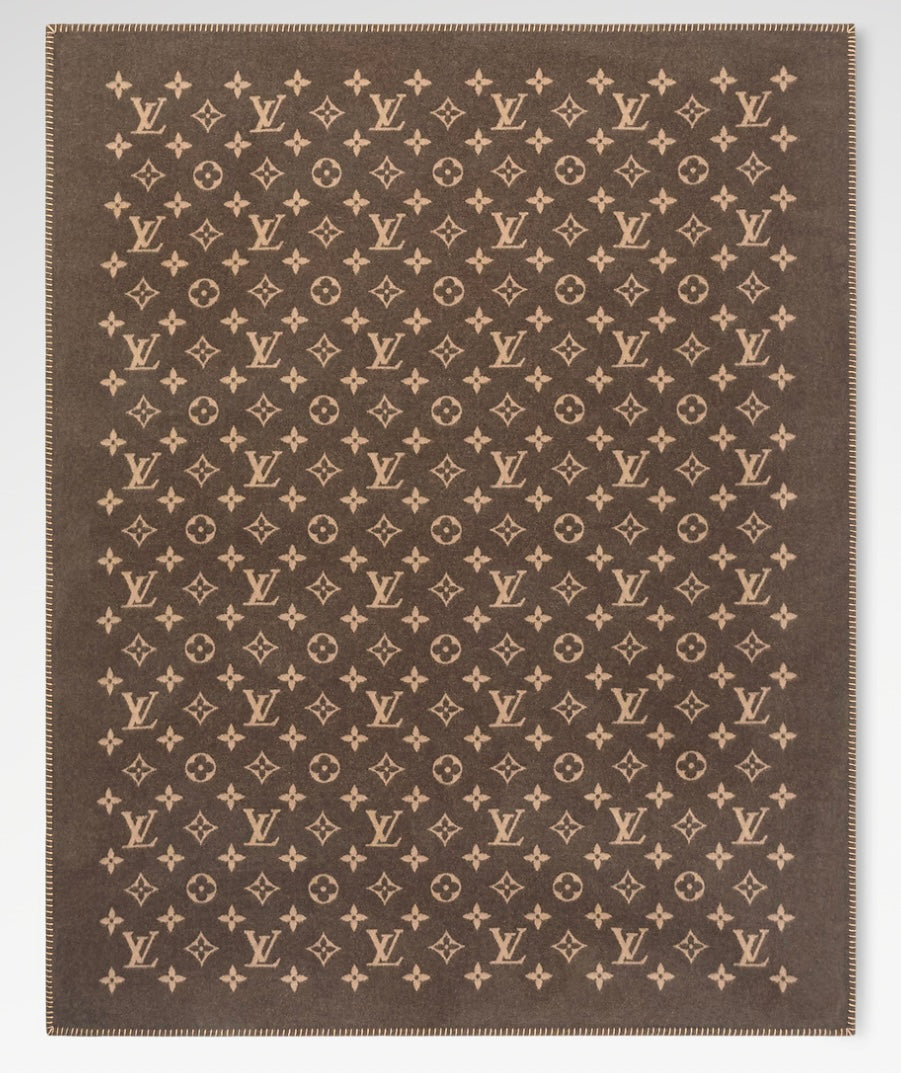 Kariertes Monogramm Braun