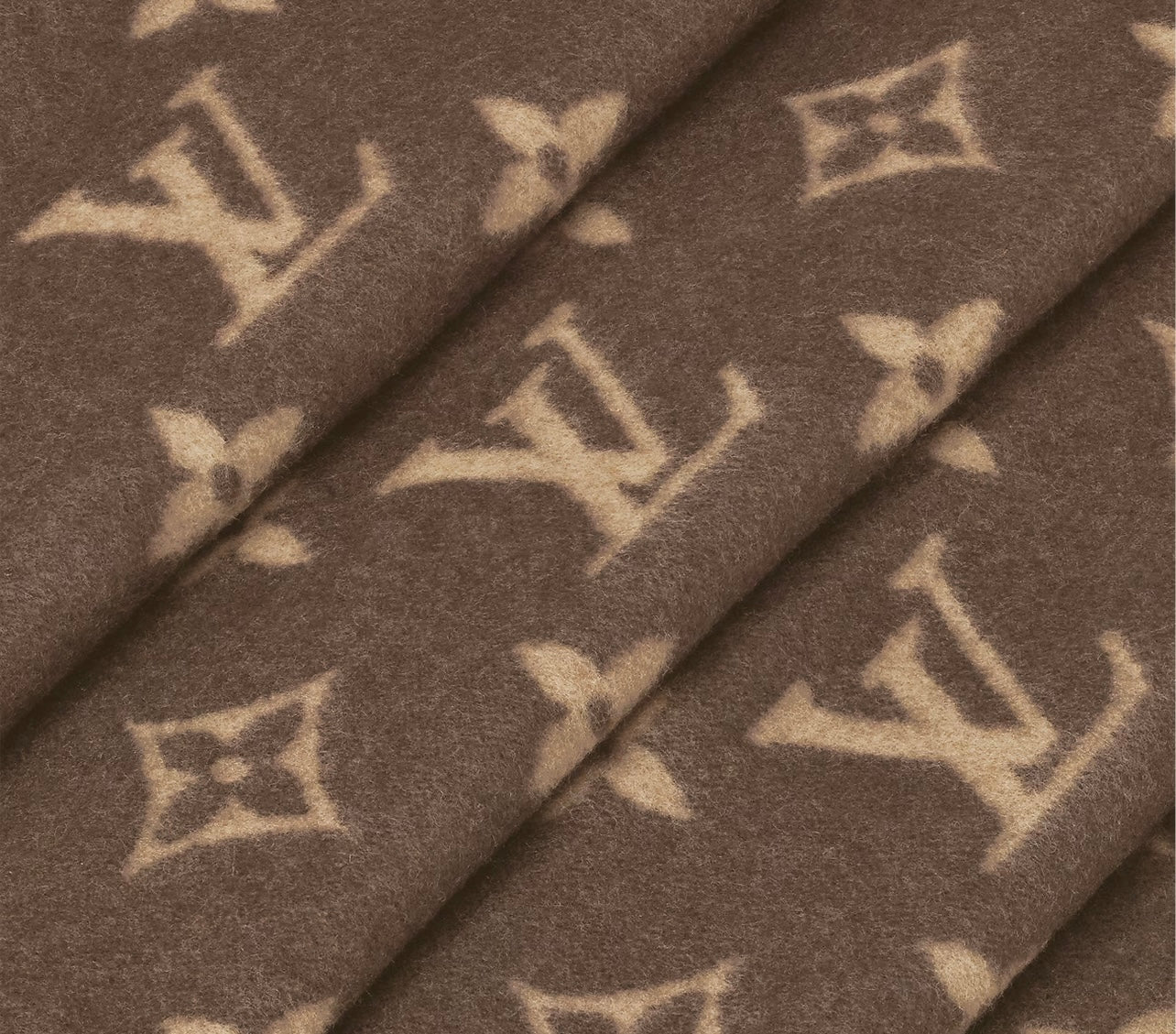 Kariertes Monogramm Braun