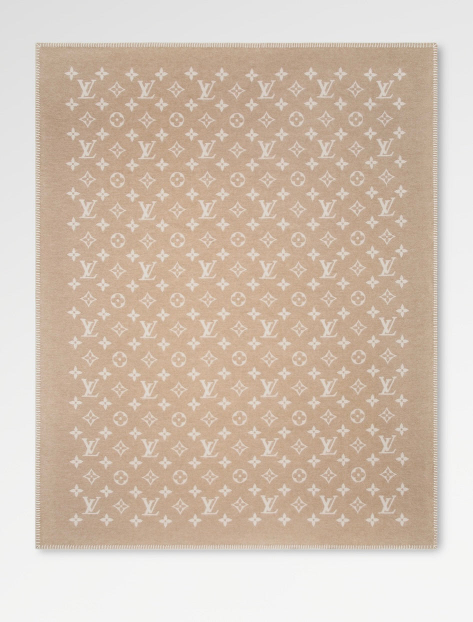 Kariertes Monogramm Beige