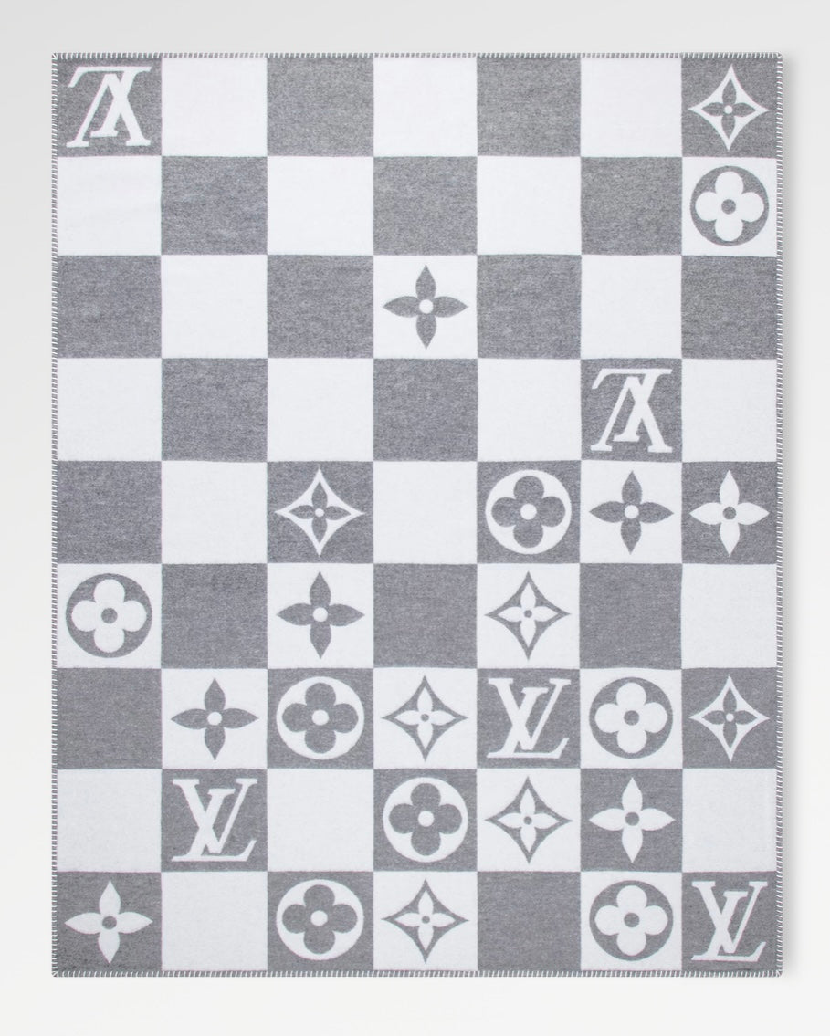 DECKE MONOGRAMM Grau